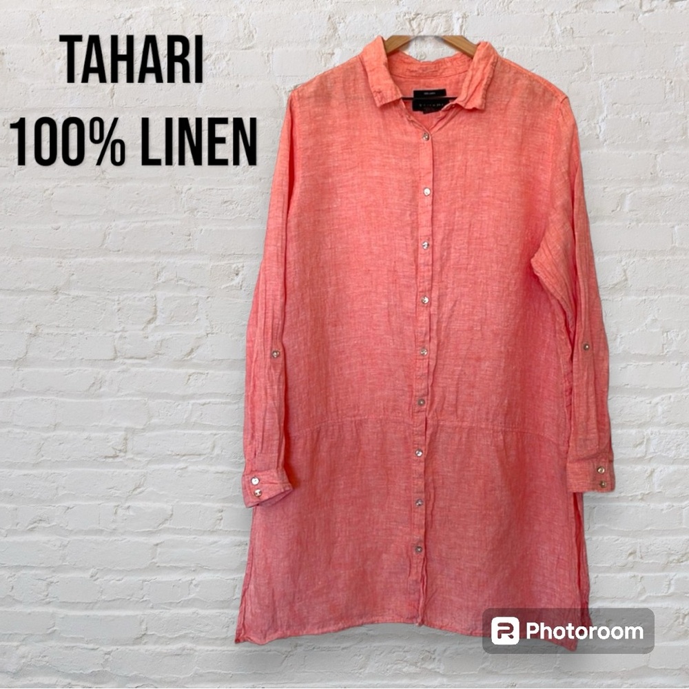Tahari | linen tunic